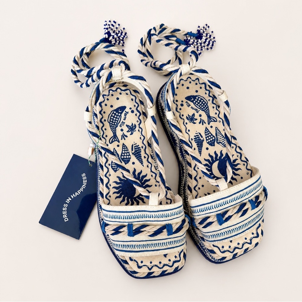FARM RIO Off White Flatform Sandal - Picture 3 of 11